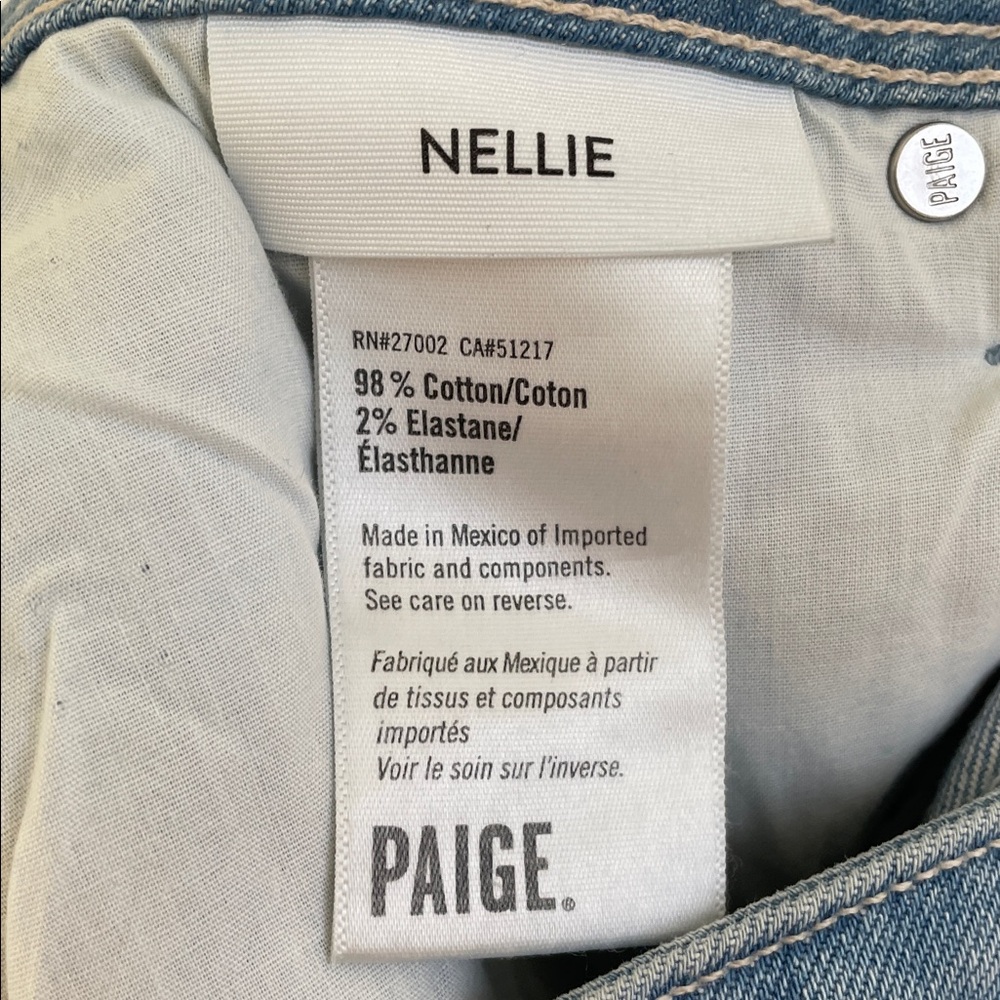 PAIGE - Nellie Wide Legged Denim Ankle Jeans - Light Blue - 29 - Picture 13 of 13
